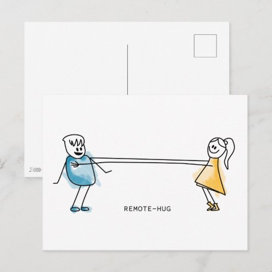遠隔ハグ ポストカード (正面/裏面)