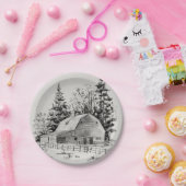 遠隔バーンスケッチI ペーパープレート (パーティー)