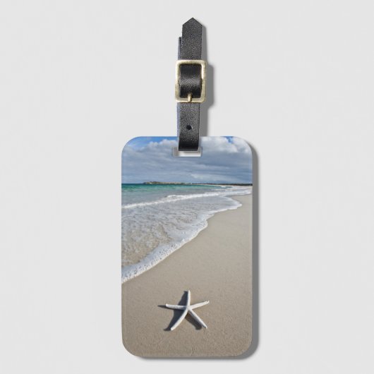 遠隔ビーチのヒトデ ラゲッジタグ (正面縦)