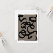 遠隔信号:抽象芸術ブラックとグレー カード (正面/裏面インサイチュ)