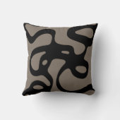 遠隔信号:抽象芸術ブラックとグレー クッション (裏面)