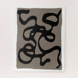 遠隔信号:抽象芸術ブラックとグレー ジグソーパズル