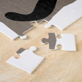 遠隔信号：抽象芸術ブラックとグレー ジグソーパズル (側面)