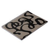 遠隔信号:抽象芸術ブラックとグレー ノートブック (左側)