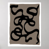 遠隔信号:抽象芸術ブラックとグレー ポスター (正面)