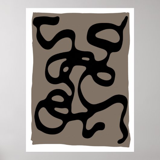 遠隔信号:抽象芸術ブラックとグレー ポスター (正面)