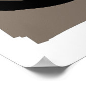 遠隔信号:抽象芸術ブラックとグレー ポスター (角)