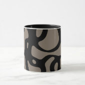 遠隔信号：抽象芸術ブラックとグレー マグカップ (中央)