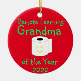 遠隔学のおばあちゃん セラミックオーナメント