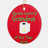 遠隔学のおばあちゃん セラミックオーナメント (左)
