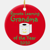 遠隔学のおばあちゃん セラミックオーナメント (裏面)