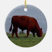 遠隔海岸線のデボン南牛 セラミックオーナメント (裏面)