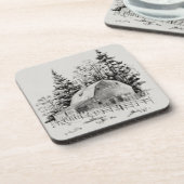 遠隔納屋スケッチI コースター (左側)