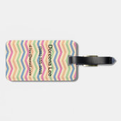 遡及内のストライプ背景 ラゲッジタグ (裏面横)