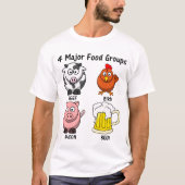 適切なアメリカのダイエット: 4つの専攻のな食品群1 Tシャツ (正面)