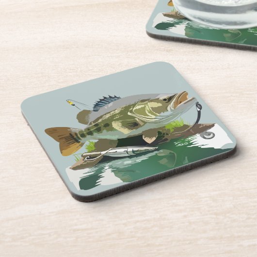 適切なタックルを備えたスモールマウス・ベース コースター (左側)