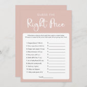 適切な価格の赤ちゃんシャワーのゲームを推測 招待状 (正面/裏面)