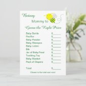 適切な価格の赤ちゃんシャワーのゲームカードを推測 招待状 (スタンド正面)