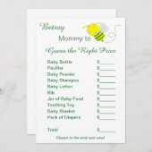 適切な価格の赤ちゃんシャワーのゲームカードを推測 招待状 (正面/裏面)