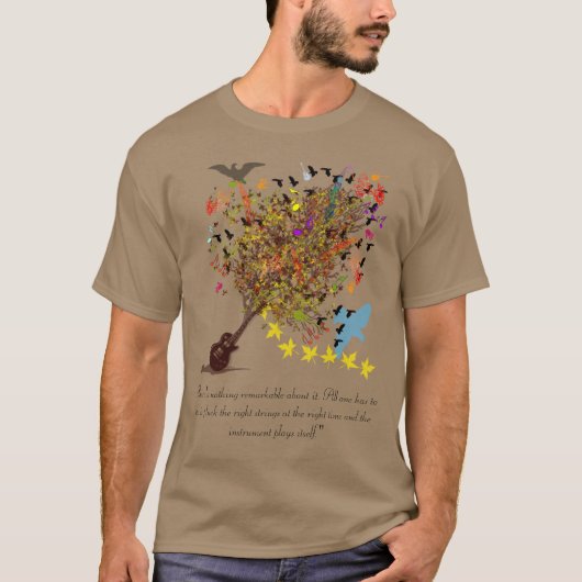 適切な弦を弾くだけ Tシャツ (正面)