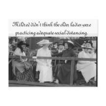 適切な社会的距離を置くはがき