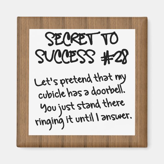 適切な職場のエチケットを実践する マグネット (正面)