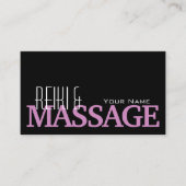 適切な黒薄紫ホワイトタイポグラフィスタイリッシュー 名刺 (正面)