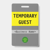 適切な「TEMPORARY GUEST」バッジ バッジ (裏面)