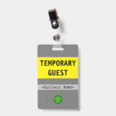 適切な「TEMPORARY GUEST」バッジ バッジ (正面 （クリップ付）)