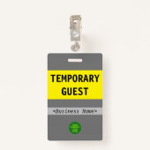 適切な「TEMPORARY GUEST」バッジ バッジ (裏面クリップ)