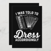 適切にアコーディオン風に着るように言われた 招待状 (正面/裏面)