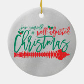 適切に調整されたクリスマスカイロプラクティック セラミックオーナメント (裏面)