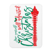 適切に調整されたクリスマスカイロプラクティック マグネット (縦)