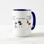 適合の漫画のマグを投げているおもしろいな馬 マグカップ (正面右)