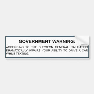 適合及びメールや文字を打つ警告の バンパーステッカー