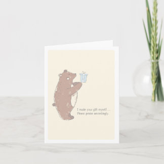 適宜お賞め下さい。手作おもしろいりギフト カード