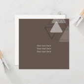 適度なモノクロの幾何三角形のジョーク カード (正面/裏面インサイチュ)