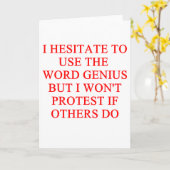 適度な天才冗談 カード (黄色い花)