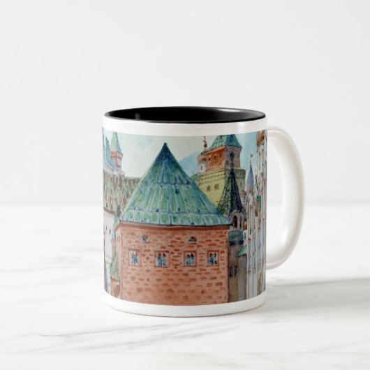適度なMussorgskyのオペラのためのステージのデザイン ツートーンマグカップ (正面右)