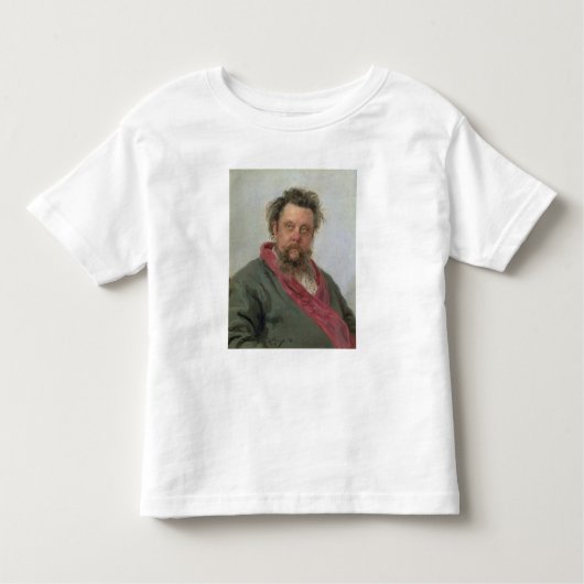 適度なPetrovich Moussorgsky 1881年のポートレート トドラーTシャツ (正面)