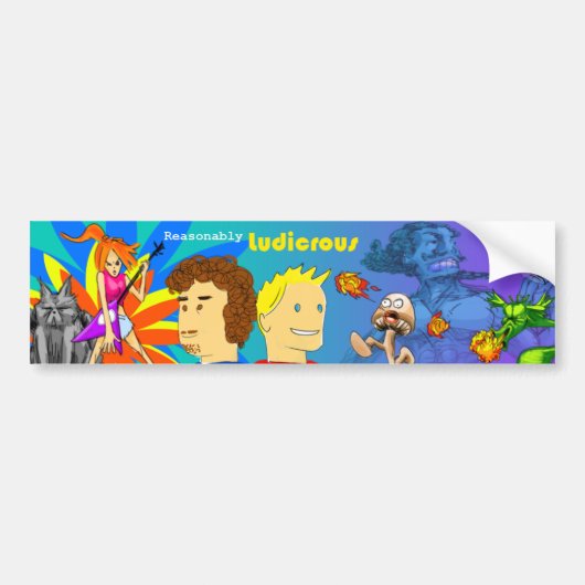 適度に馬鹿馬鹿しいバンパーステッカー バンパーステッカー (正面)