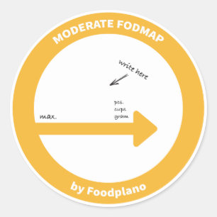 適当なFODMAPの食糧のための低いFODMAPのダイエットのステッカー ラウンドシール