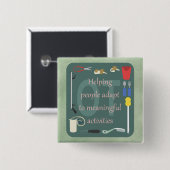 適応のグラフィックのための作業療法用具 缶バッジ (正面&裏面)