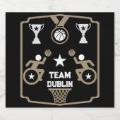 適応不能バスケットボール スパークリングワインラベル (シングルラベル)