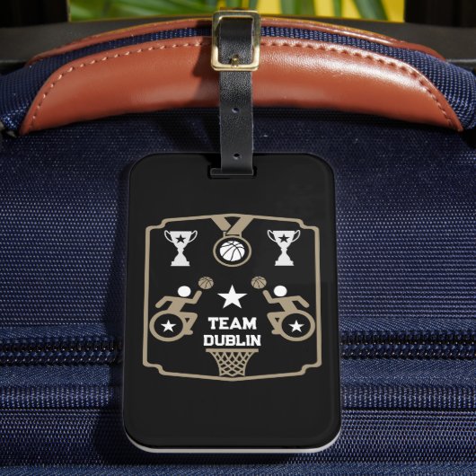 適応不能バスケットボール ラゲッジタグ (正面インサイチュ2)