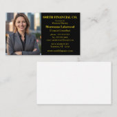 適応可能なフォトプロフェッショナル金ゴールドとブラック 名刺 (正面/裏面)