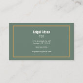 適応性とプロフェッショナルグリーンと金ゴールド 名刺 (裏面)