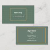 適応性とプロフェッショナルグリーンと金ゴールド 名刺 (正面/裏面)