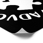 適応提唱者のパズル作品の自閉症を待つ ポスター (角)