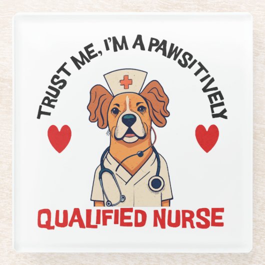 適格ナース ガラスコースター (正面)